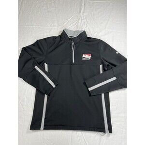Nike Golf Jacket Mens XL INDYCAR 1/4 Zip Therma Fit RACING Pullover Black